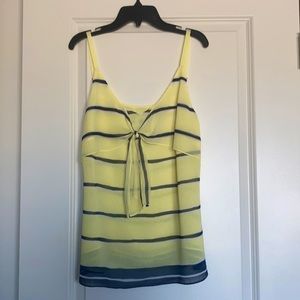 CAbi yellow/blue/white top